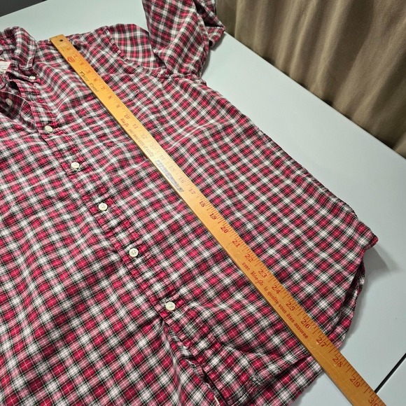 Denim & Supply Ralph Lauren Men Plaid Shirt Size Large Red Office Preppy Fall - Picture 10 of 11